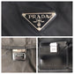 PRADA Boston Duffel bag Nylon Black SilverMetal Boston Duffel bag unisex Test Triangle With logo mens Used Authentic