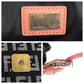 FENDI Shoulder Bag Canvas, Leather Black Pink Gold Metal Shoulder Bag Zucchino Women Used Authentic