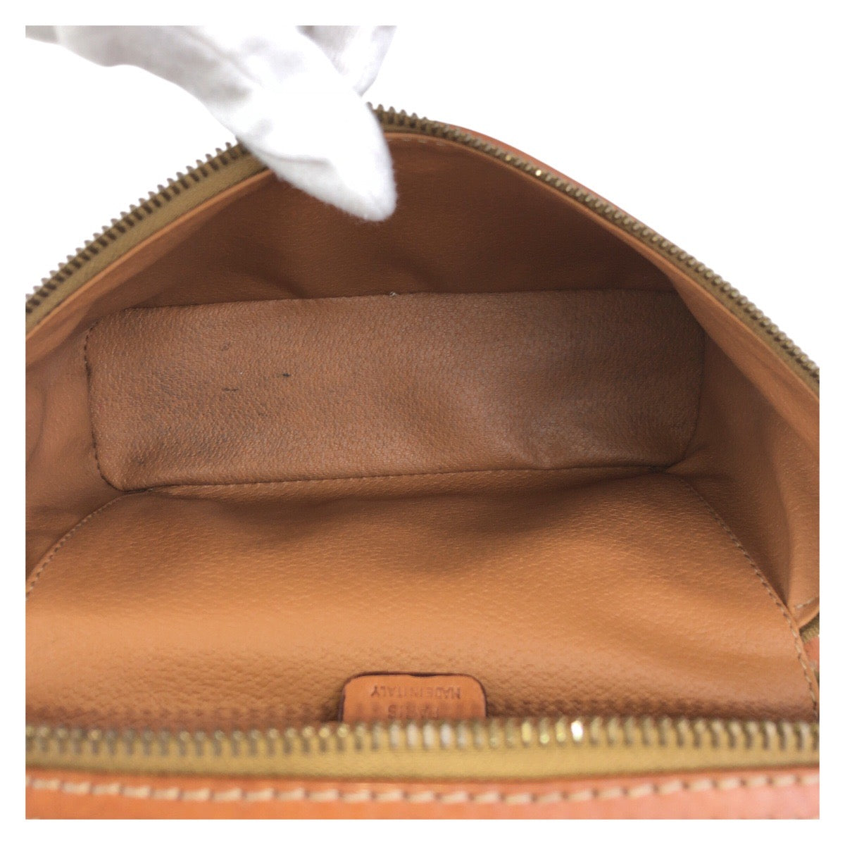 CELINE Handbag M93 PVC, Leather Brown Gold Metal Handbag vanity bag Macadam Women Used Authentic