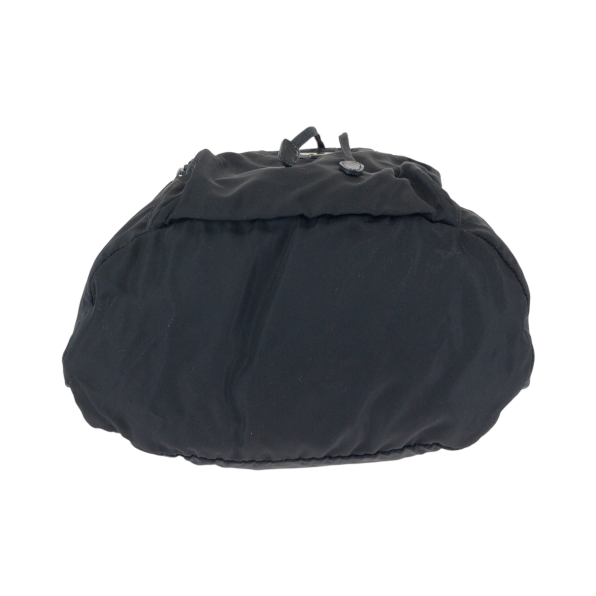 PRADA Backpack BZ5827 Nylon Black SilverMetal Backpack Backpack Test Triangle With logo Women Used Authentic