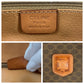 CELINE Handbag PVC Brown Gold Metal Handbag Macadam Women Used Authentic