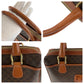CELINE Handbag PVC Brown Gold Metal Handbag Macadam Women Used Authentic