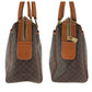 CELINE Handbag PVC Brown Gold Metal Handbag Macadam Women Used Authentic