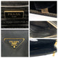 PRADA Handbag BN2274 leather Black GoldMetal Handbag Tote Bag Galleria Triangle With logo Women Used Authentic