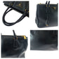 PRADA Handbag BN2274 leather Black GoldMetal Handbag Tote Bag Galleria Triangle With logo Women Used Authentic