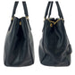 PRADA Handbag BN2274 leather Black GoldMetal Handbag Tote Bag Galleria Triangle With logo Women Used Authentic