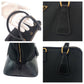 PRADA Handbag Nylon Black GoldMetal Handbag Tote Bag Shoulder Bag Test Triangle With logo Women Used Authentic