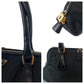PRADA Handbag Nylon Black GoldMetal Handbag Tote Bag Shoulder Bag Test Triangle With logo Women Used Authentic