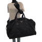 PRADA Boston Duffel bag Nylon Black SilverMetal Boston Duffel bag Handbag Test Triangle With logo mens Used Authentic