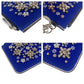Dior Coin case Canvas, Leather, Beads Blue Black SilverMetal Coin case Card Case Women Used Authentic