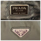 PRADA Tote Bag Nylon Khaki SilverMetal Tote Bag handbag Test Triangle With logo Women Used Authentic