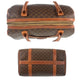 CELINE Handbag PVC, Leather Brown Gold Metal Handbags Mini Boston Duffel bag Macadam Macadam Women Used Authentic