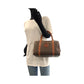 CELINE Handbag PVC, Leather Brown Gold Metal Handbags Mini Boston Duffel bag Macadam Macadam Women Used Authentic