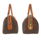 CELINE Handbag PVC, Leather Brown Gold Metal Handbags Mini Boston Duffel bag Macadam Macadam Women Used Authentic