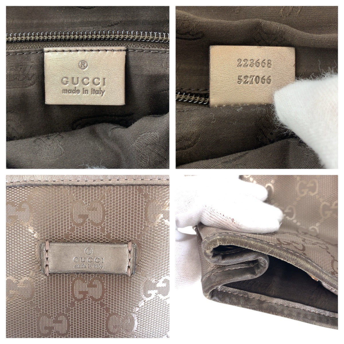 GUCCI Tote Bag 223668 GG canvas, leather Brown Silver Metal Tote Bag Shoulder Bag GG implementation GG implementation Women(Unisex) Used Authentic