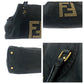 FENDI Tote Bag 2372 8BN162 Nubuck Black GoldMetal Tote Bag Shoulder Bag Etnico Punching studs Women Used Authentic