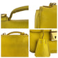 PRADA Shoulder Bag leather Yellow Gold Metal Shoulder Bag Handbag 2WAY Safiano Women Used Authentic