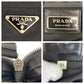 PRADA Shoulder Bag Nylon Black SilverMetal Shoulder Bag Messenger bag Test Triangle With logo Women Used Authentic