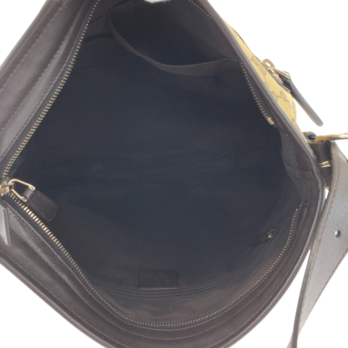 GUCCI Shoulder Bag 388930 GG canvas Dark Brown Gold Metal Shoulder Bag Crossbody Women Used Authentic