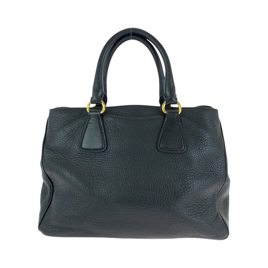 PRADA Tote Bag BN2794 leather Black GoldMetal Tote Bag Handbag Shoulder Bag Vittero Dyno logo Women Used Authentic