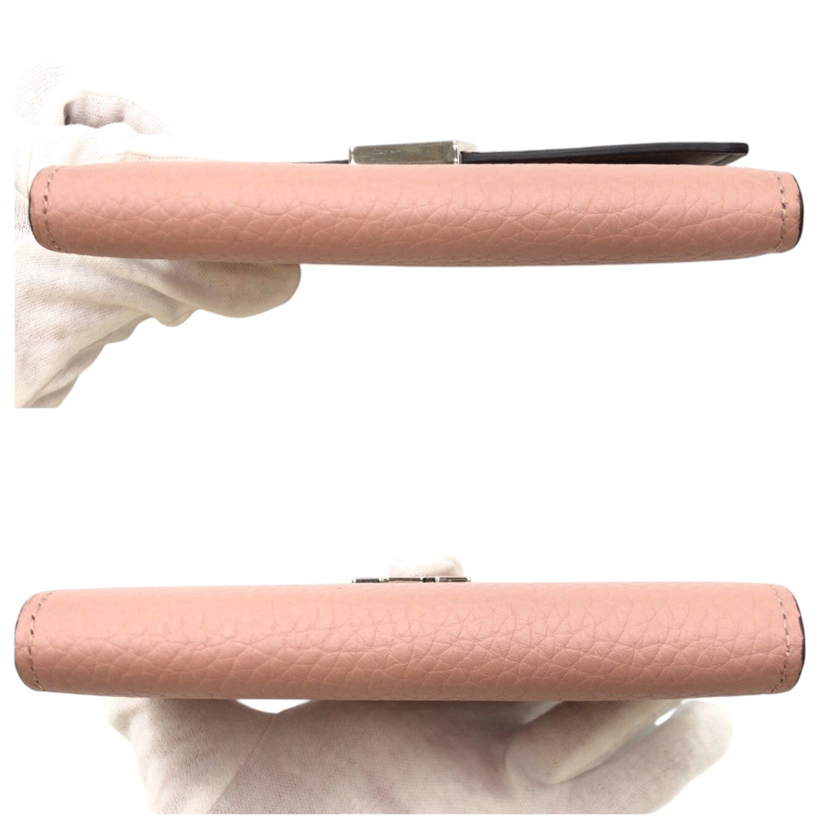 LOUIS VUITTON Tri-fold wallet M62156 leather Pink magnolia Tri-fold wallet Compact wallet Taurillon Clemence Portefeuille Capsine Women Used Authentic