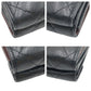 CHANEL Tri-fold wallet leather Black black Tri-fold wallet Compact wallet Matrasse COCO Mark Women Used Authentic