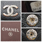 CHANEL Tri-fold wallet leather Black black Tri-fold wallet Compact wallet Matrasse COCO Mark Women Used Authentic