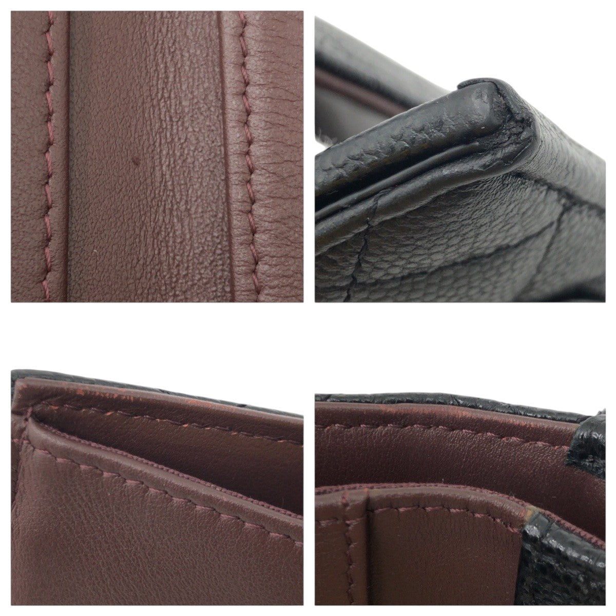 CHANEL Tri-fold wallet leather Black black Tri-fold wallet Compact wallet Matrasse COCO Mark Women Used Authentic