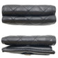 CHANEL Tri-fold wallet leather Black black Tri-fold wallet Compact wallet Matrasse COCO Mark Women Used Authentic