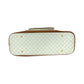 CELINE Handbag PVC White Brown Gold Metal Handbags Mini Boston Duffel bag Macadam Women Used Authentic