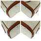 CELINE Handbag PVC White Brown Gold Metal Handbags Mini Boston Duffel bag Macadam Women Used Authentic