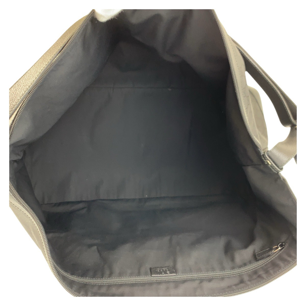 GUCCI Shoulder Bag 105669 GG canvas, leather Black SilverMetal Shoulder Bag Boston Duffel bag mens Used Authentic