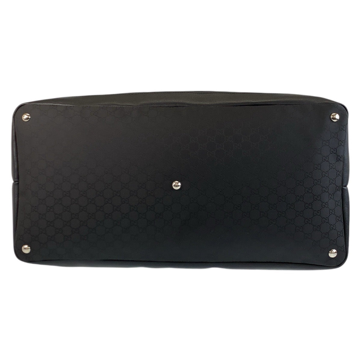GUCCI Shoulder Bag 105669 GG canvas, leather Black SilverMetal Shoulder Bag Boston Duffel bag mens Used Authentic