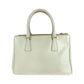 PRADA Tote Bag BN2863 leather White GoldMetal Tote Bag Shoulder Bag Handbag 2way Saffiano Galleria Triangle With logo Women Used Authentic