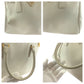 PRADA Tote Bag BN2863 leather White GoldMetal Tote Bag Shoulder Bag Handbag 2way Saffiano Galleria Triangle With logo Women Used Authentic