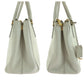 PRADA Tote Bag BN2863 leather White GoldMetal Tote Bag Shoulder Bag Handbag 2way Saffiano Galleria Triangle With logo Women Used Authentic