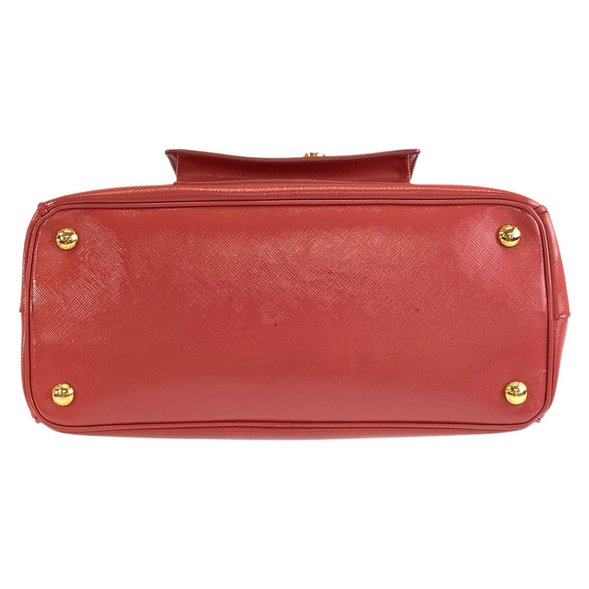 PRADA Handbag leather Pink Gold Metal Handbag Tote Bag Shoulder Bag 2way Safiano Women Used Authentic