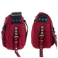 PRADA Shoulder Bag Nylon Red Black SilverMetal Crossbody Shoulder Bag with studs Test Triangle With logo mens Used Authentic