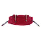 PRADA Shoulder Bag Nylon Red Black SilverMetal Crossbody Shoulder Bag with studs Test Triangle With logo mens Used Authentic