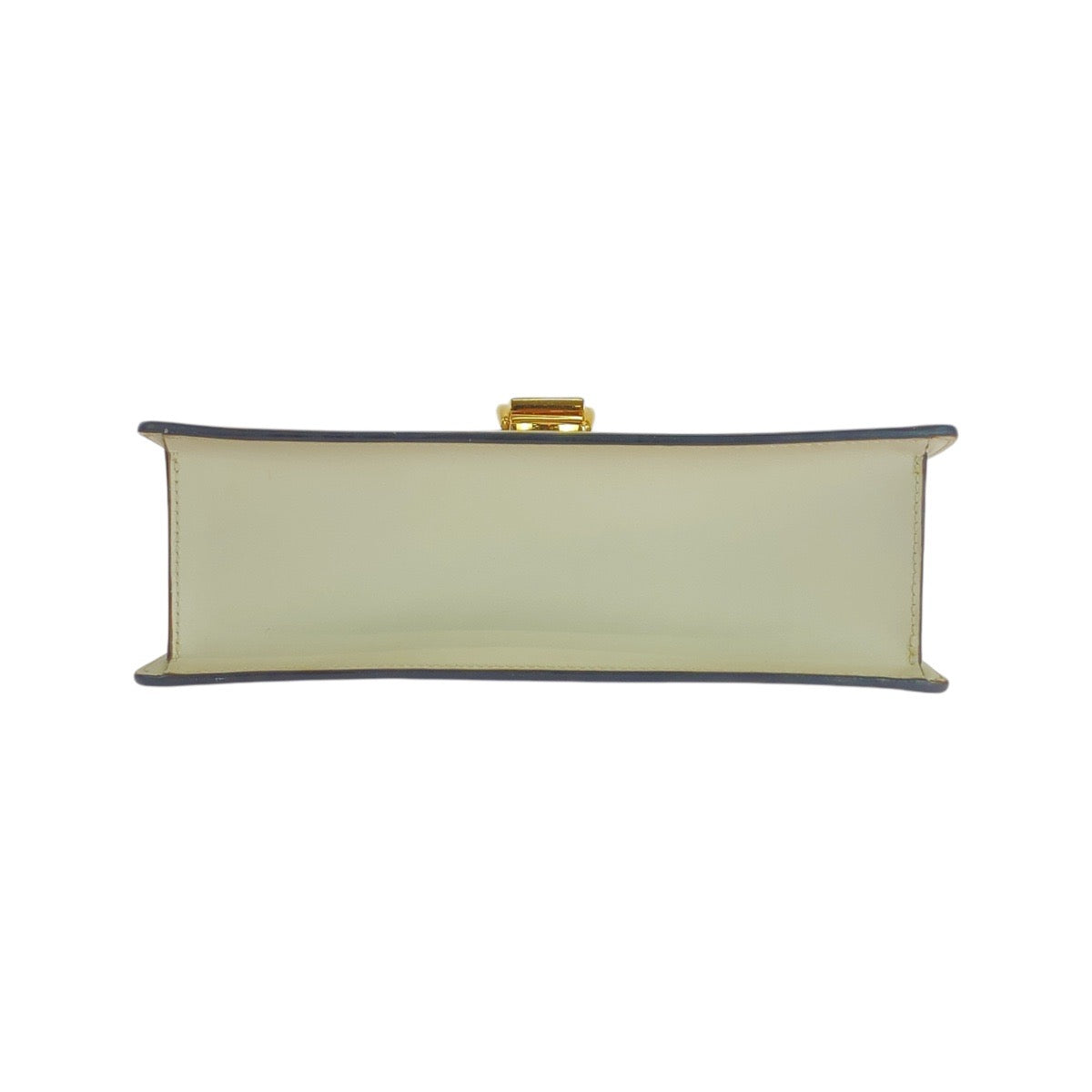 GUCCI Shoulder Bag 421882 leather Ivory White Gold Metal Shoulder Bag Sherry line Silvi Women Used Authentic