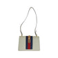 GUCCI Shoulder Bag 421882 leather Ivory White Gold Metal Shoulder Bag Sherry line Silvi Women Used Authentic