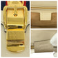 GUCCI Shoulder Bag 421882 leather Ivory White Gold Metal Shoulder Bag Sherry line Silvi Women Used Authentic