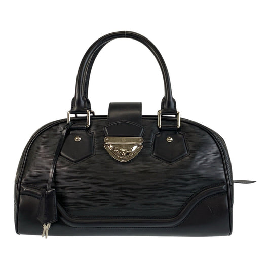 LOUIS VUITTON Handbag M59312 leather Black SilverMetal Handbag Shoulder Bag Epi Bowling Montaigne GM Women Used Authentic