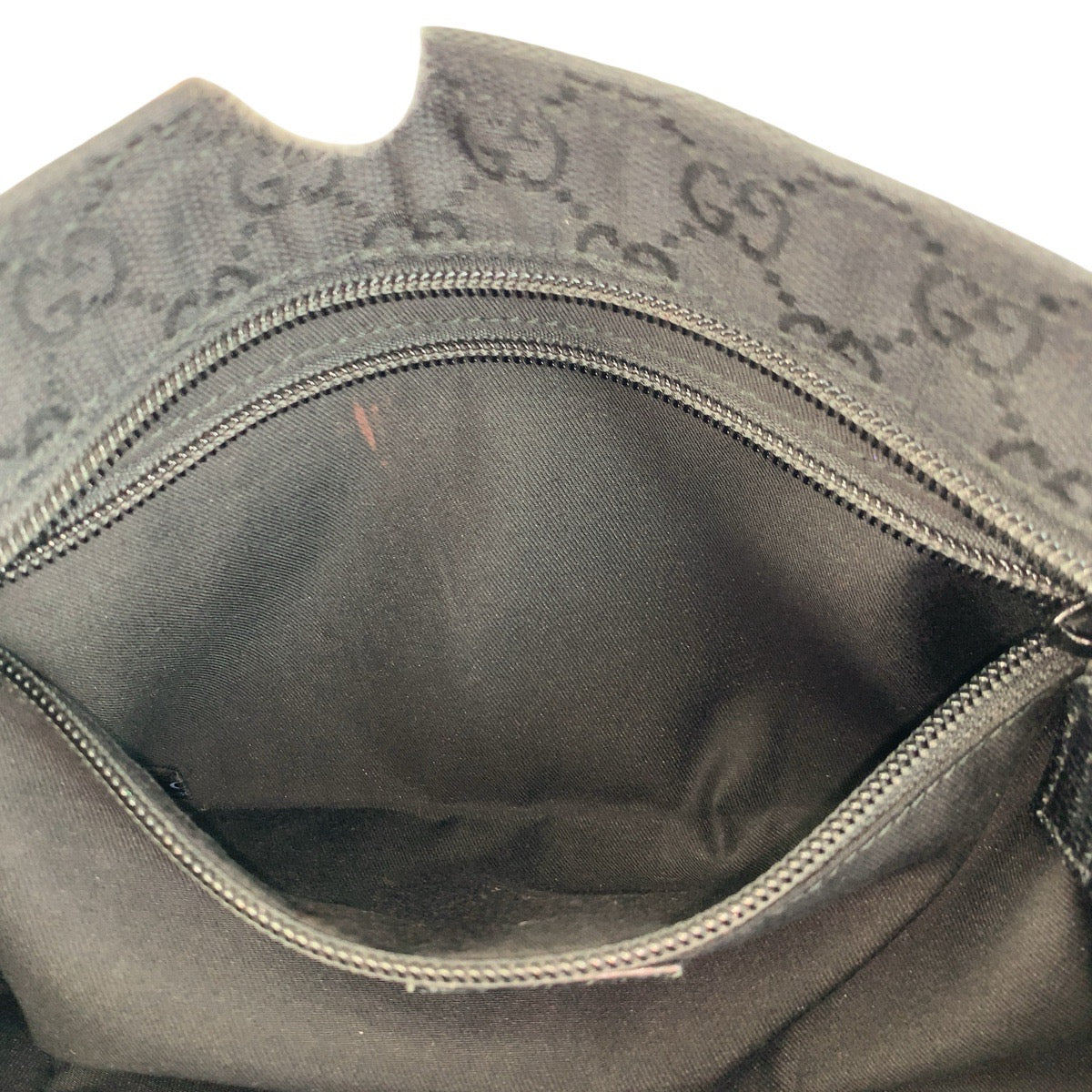 GUCCI Shoulder Bag 189749 GG canvas Black black Shoulder Bag pochette Sherry line Women Used Authentic