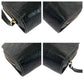 GUCCI Clutch bag 201755 leather Black GoldMetal Clutch bag business bag Guccisima mens Used Authentic