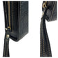 GUCCI Clutch bag 201755 leather Black GoldMetal Clutch bag business bag Guccisima mens Used Authentic