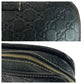 GUCCI Clutch bag 201755 leather Black GoldMetal Clutch bag business bag Guccisima mens Used Authentic