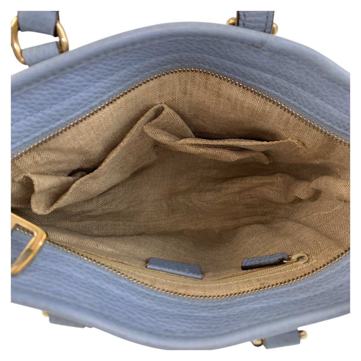 GUCCI Tote Bag 449241 GG canvas, leather Beige Blue Gold Metal Tote Bag Handbag Shoulder Bag 2way Women Used Authentic