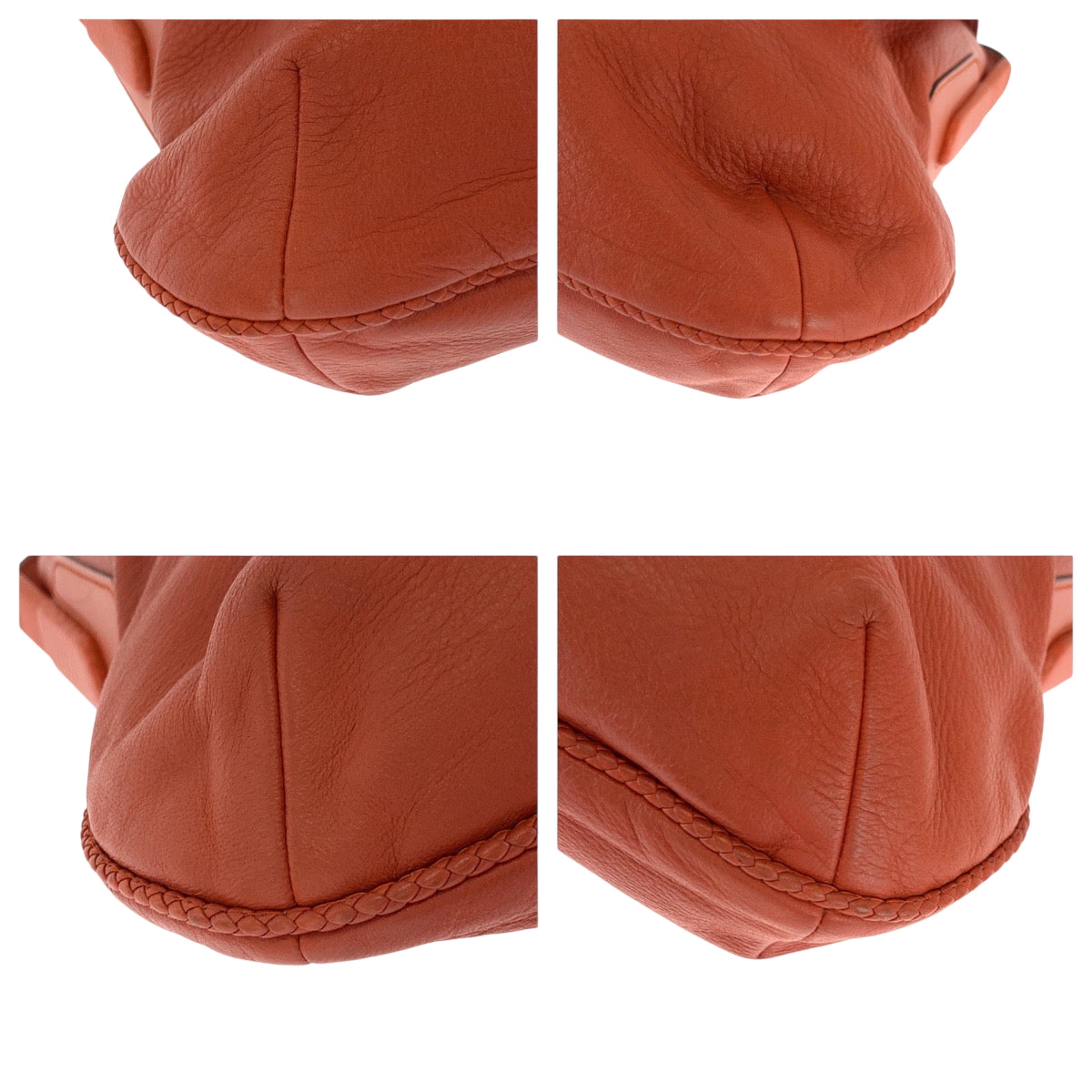 GUCCI Shoulder Bag 338985 leather Orange Brown Gold Metal Shoulder Bag Messenger bag Bamboo Women Used Authentic