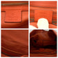 GUCCI Shoulder Bag 338985 leather Orange Brown Gold Metal Shoulder Bag Messenger bag Bamboo Women Used Authentic